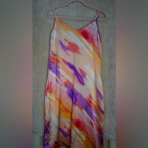 Size Small Silky Dress with Pastel Colors